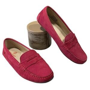 Marc Joseph N.Y Women’s 6.5 Red Leather Penny Loafer Handcrafted In Brazil -EUC